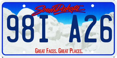 SD license plate 98IA26