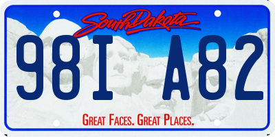 SD license plate 98IA82