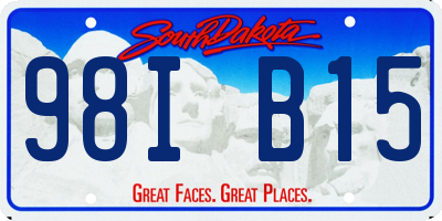 SD license plate 98IB15