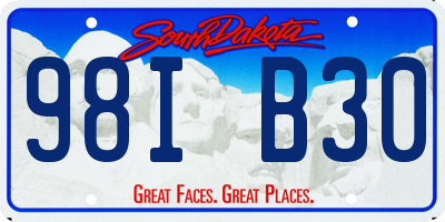 SD license plate 98IB30