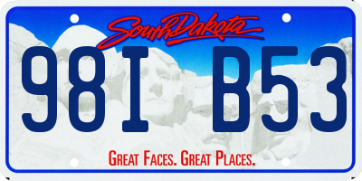 SD license plate 98IB53
