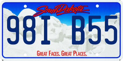 SD license plate 98IB55