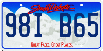 SD license plate 98IB65