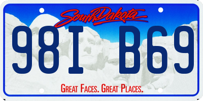 SD license plate 98IB69