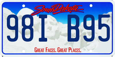 SD license plate 98IB95