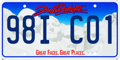 SD license plate 98IC01