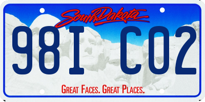 SD license plate 98IC02