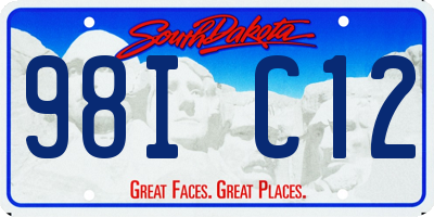 SD license plate 98IC12