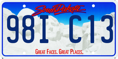 SD license plate 98IC13
