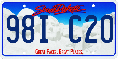 SD license plate 98IC20