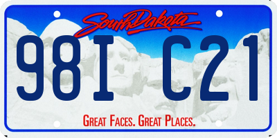 SD license plate 98IC21