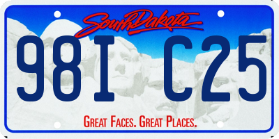 SD license plate 98IC25