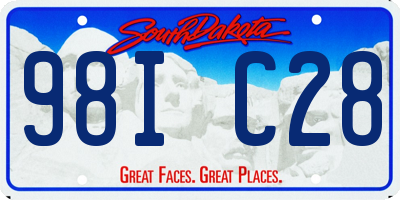 SD license plate 98IC28