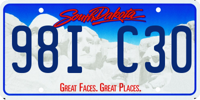 SD license plate 98IC30