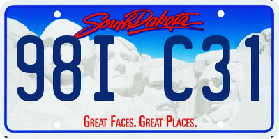 SD license plate 98IC31