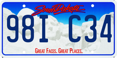 SD license plate 98IC34