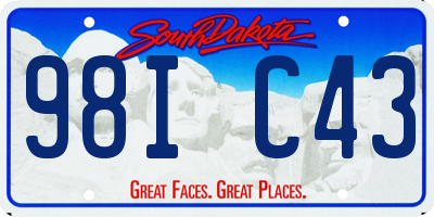 SD license plate 98IC43