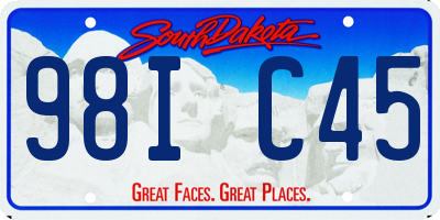 SD license plate 98IC45