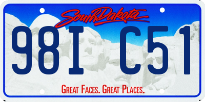 SD license plate 98IC51