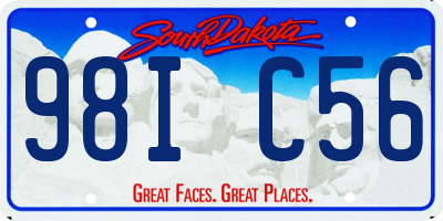 SD license plate 98IC56