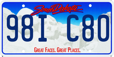 SD license plate 98IC80