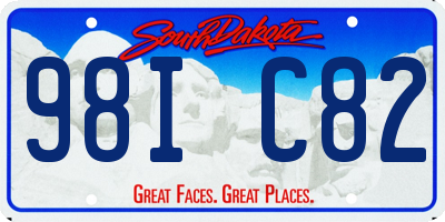 SD license plate 98IC82