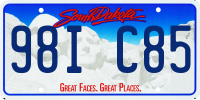SD license plate 98IC85