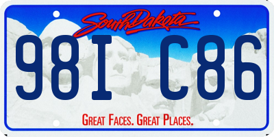 SD license plate 98IC86