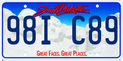 SD license plate 98IC89