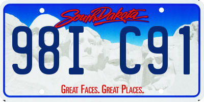 SD license plate 98IC91