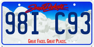 SD license plate 98IC93