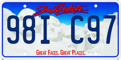 SD license plate 98IC97