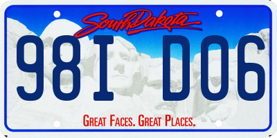 SD license plate 98ID06