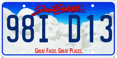 SD license plate 98ID13