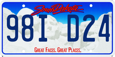 SD license plate 98ID24