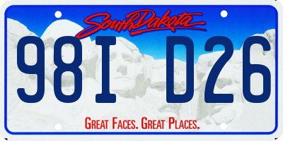SD license plate 98ID26