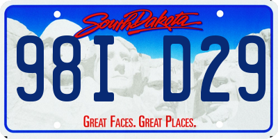 SD license plate 98ID29