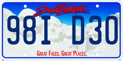 SD license plate 98ID30