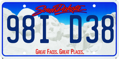 SD license plate 98ID38