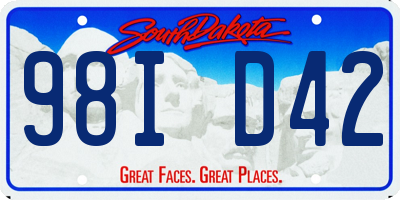 SD license plate 98ID42