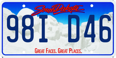SD license plate 98ID46