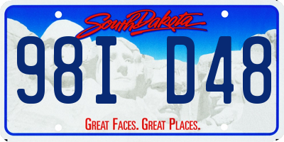 SD license plate 98ID48
