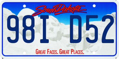 SD license plate 98ID52
