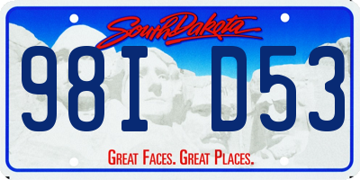 SD license plate 98ID53