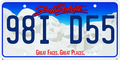 SD license plate 98ID55