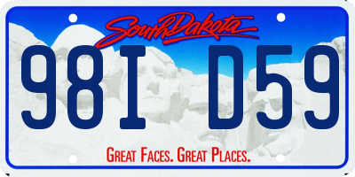 SD license plate 98ID59