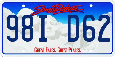 SD license plate 98ID62