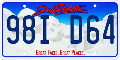 SD license plate 98ID64