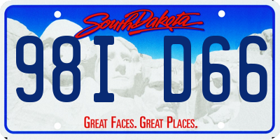 SD license plate 98ID66