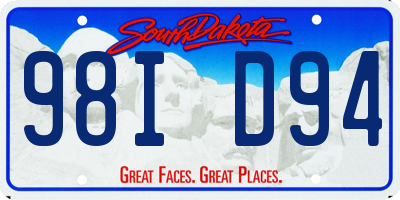 SD license plate 98ID94